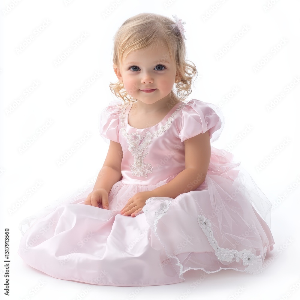 a little girl in a pink dress , Generative art. a little girl in a pink dress , Generative art.