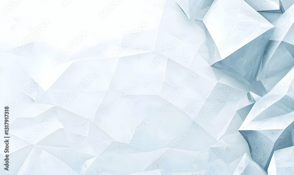 Naklejka premium Abstract Light Blue Crumpled Paper Texture Background Design