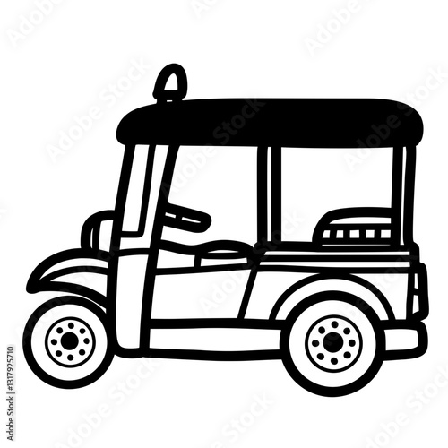 Tuk tuk outline