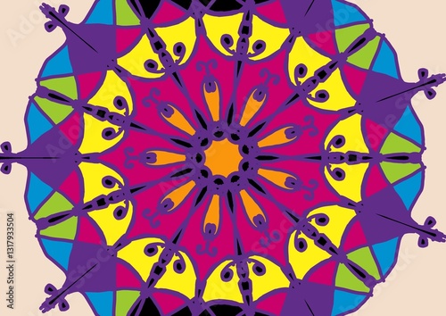 Beautiful and eye-catching background and fabric pattern design.

