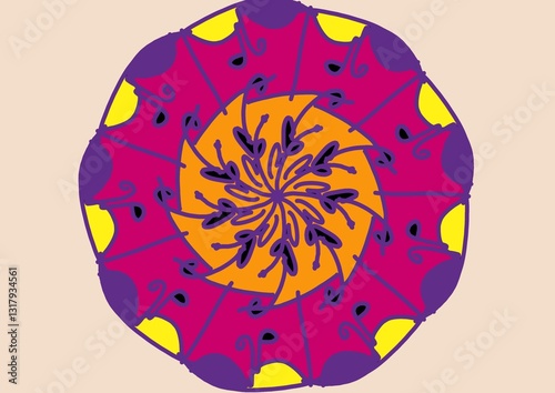 Beautiful and eye-catching background and fabric pattern design.

