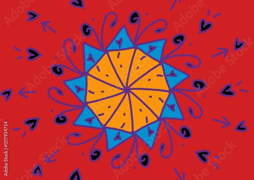 Beautiful and eye-catching background and fabric pattern design.

