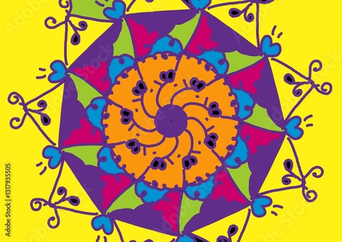 Beautiful and eye-catching background and fabric pattern design.

