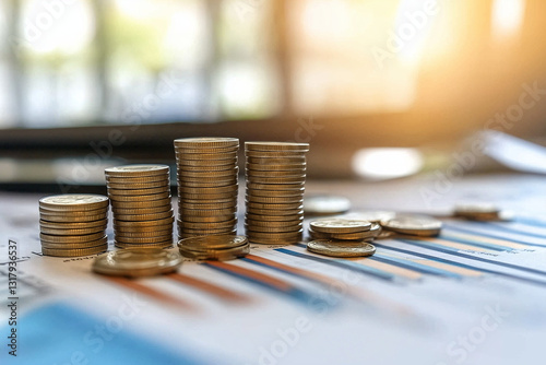 Financial forecasting graph illustrating expanding market trends and robust revenue projections for strategic business growth