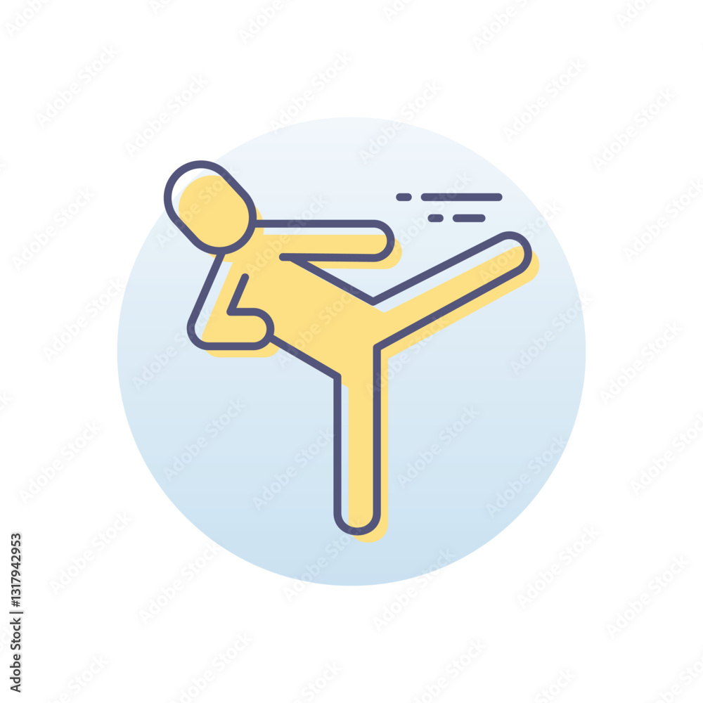 Kicking Vector icon Kicking Vector icon