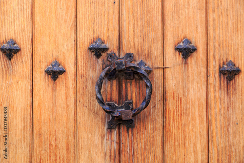 Obraz na płótnie Europe, Spain, Balearic Islands, Mallorca. Door knocker. w salonie