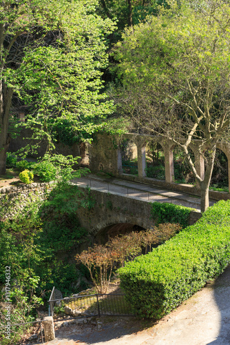 Obraz na płótnie Europe, Spain, Balearic Islands, Mallorca. Esporles. La Granja. Museum. Grounds. 2017-04-14 w salonie