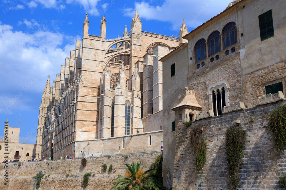 Europe, Spain, Balearic Islands, Mallorca. Cathedral of Santa Maria of Palma.