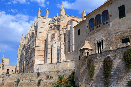 Obraz na płótnie Europe, Spain, Balearic Islands, Mallorca. Cathedral of Santa Maria of Palma. w salonie