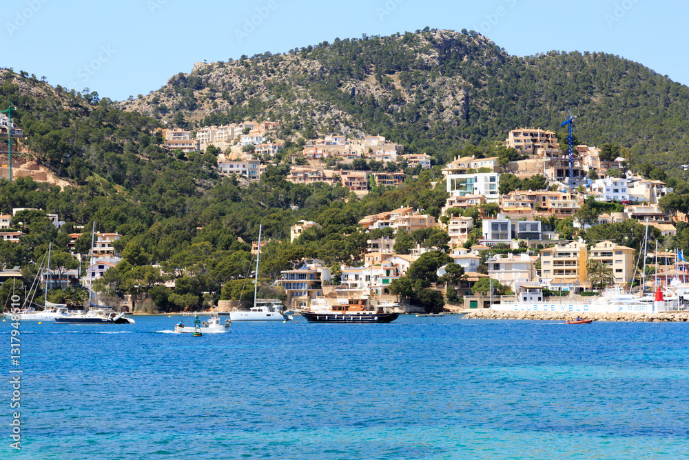 Europe, Spain, Balearic Islands, Mallorca. Waterfront. Port d'Andratx. Europe, Spain, Balearic Islands, Mallorca. Waterfront. Port d'Andratx.