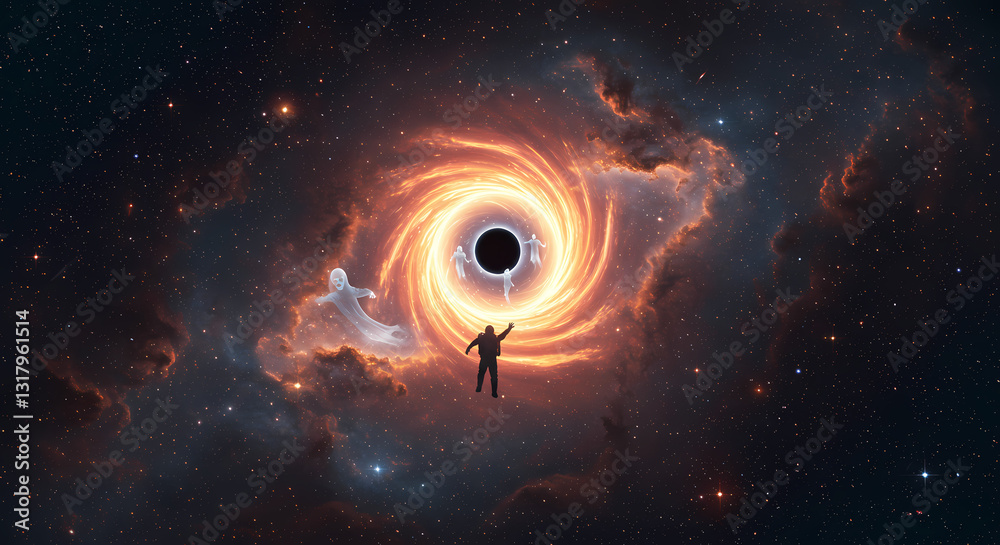 Fototapeta premium Portal to Another Dimension in Space 03
