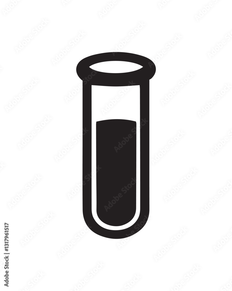 test tube vector illustration with editable strokes and shape test tube vector illustration with editable strokes and shape