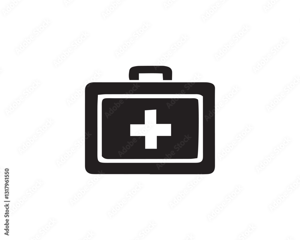 first aid box vector illustration with editable strokes and shape first aid box vector illustration with editable strokes and shape