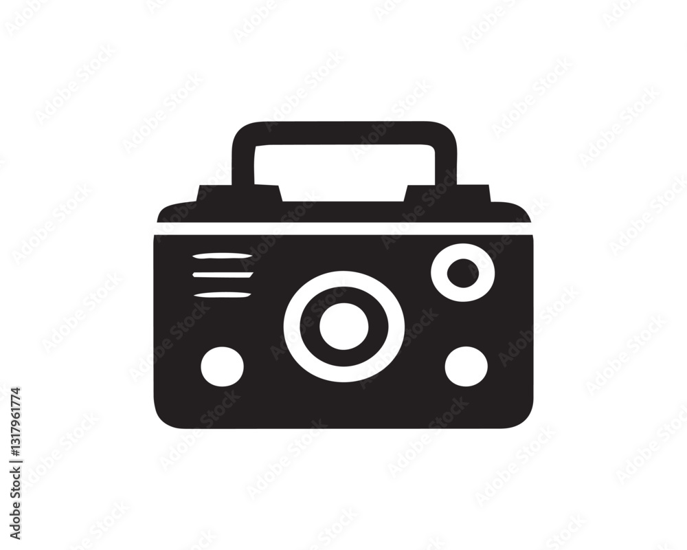 vector illustration of a radio with editable strokes and shape vector illustration of a radio with editable strokes and shape