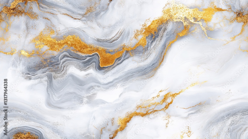 Naklejka premium Elegant Gold and Grey Marble Texture Background