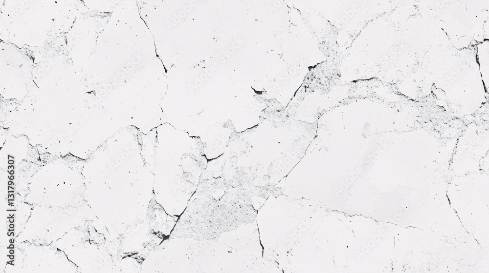 Fototapeta premium White Cracked Wall Texture Background