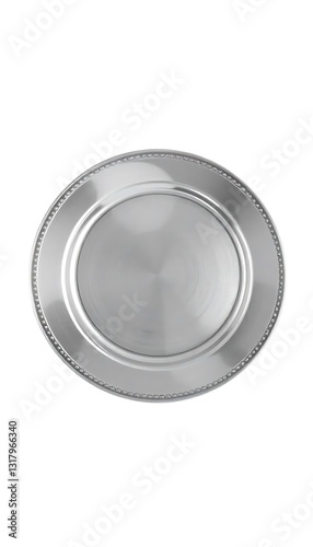 Silver Plate White Background Cutout