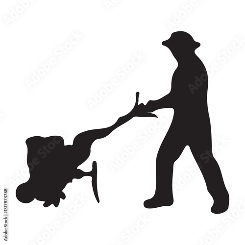 farmer silhouette