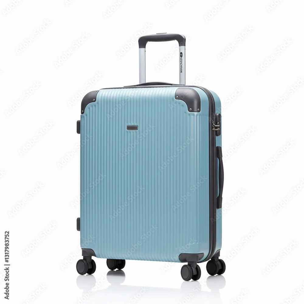 Blue suitcase isolated on white background
Blue suitcase isolated on white background