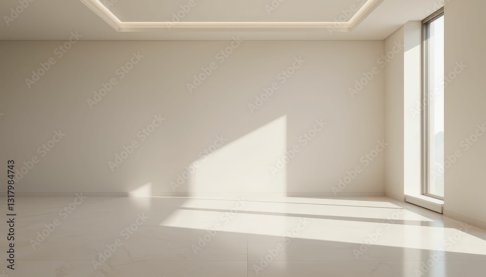 Bright Minimalist Interior with Sunlight and Clean Lines Bright Minimalist Interior with Sunlight and Clean Lines