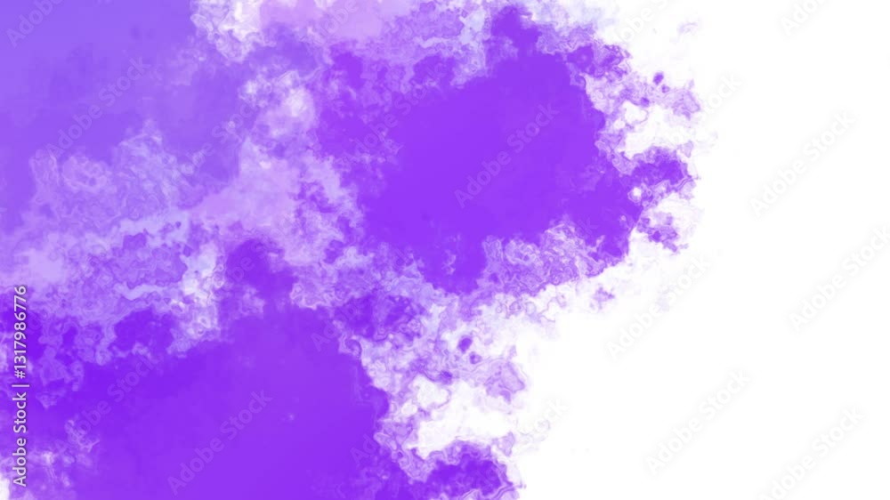 4k of purple water color animated background, watercolor background animation