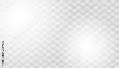 Abstract futuristic white background with flow gray dots and lights. Vector illustration