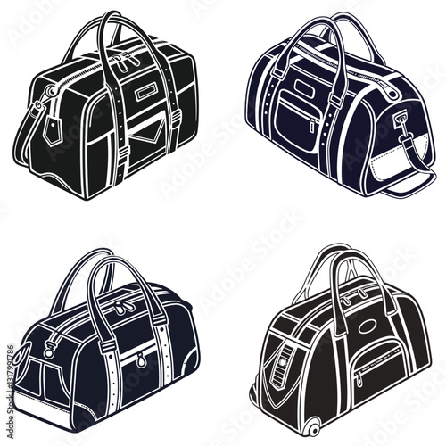 Travel Essentials Stylish and Functional Bags in Silhouette.