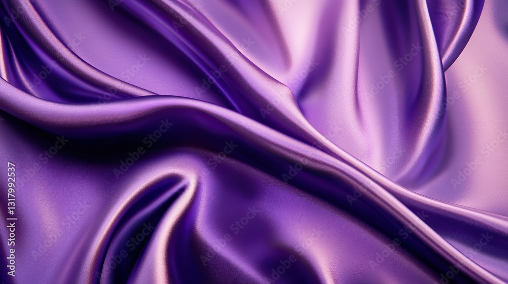 Obraz premium Luxurious Purple and Pink Satin Fabric with Shiny Silk Texture, Elegant Textile Background for Fashion and Interior Design