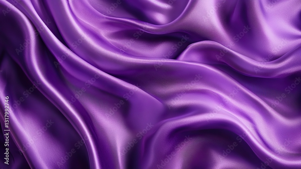 Obraz premium Luxurious Purple and Pink Satin Fabric with Shiny Silk Texture, Elegant Textile Background for Fashion and Interior Design