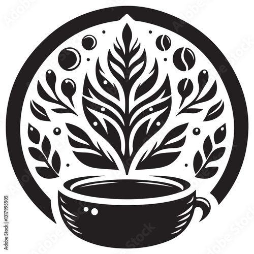 Silhouette cup of coffee icon vector illustration isolated premium design in white background 46