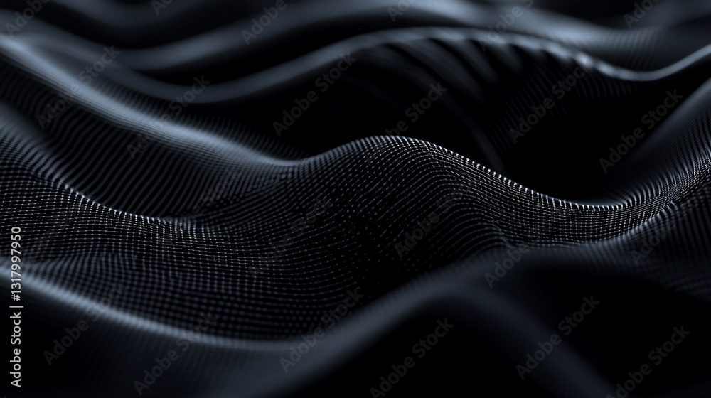 Abstract Dark Wave Pattern: Digital Art Background Texture of Smooth Wavy Lines and Dots Abstract Dark Wave Pattern: Digital Art Background Texture of Smooth Wavy Lines and Dots