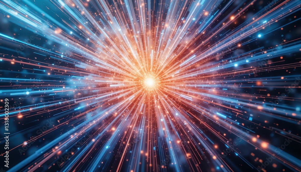 Abstract Light Burst with Radiant Colors in Dynamic Motion Effect Abstract Light Burst with Radiant Colors in Dynamic Motion Effect