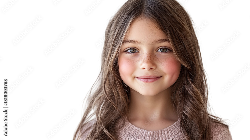 Portrait of a smiling young teen girl model with brunette long-haired, isolated on transparent background. Portrait of a smiling young teen girl model with brunette long-haired, isolated on transparent background.
