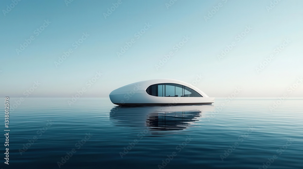 Amphibious futuristic yacht concept, adaptable to both land and sea, showcasing innovation in recreational mobility Amphibious futuristic yacht concept, adaptable to both land and sea, showcasing innovation in recreational mobility
