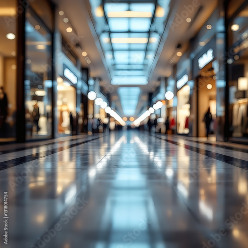 Wallpaper Mural Blurred Black Friday Big Sales, Modern Mall Shopping Center with Clothing Sale, Buyers, and Copyspace Design Background Torontodigital.ca