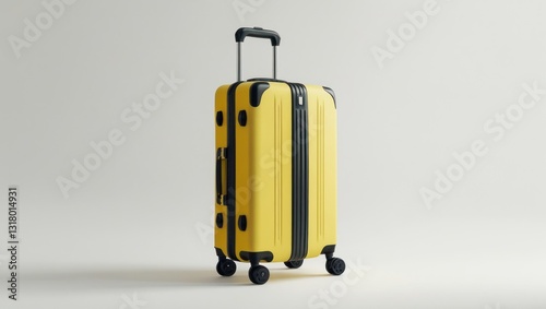 Suitcase travel luggage isolated white background