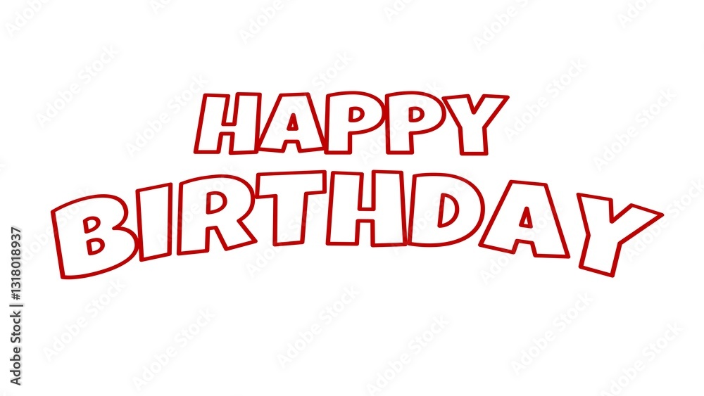 Fototapeta premium Happy Birthday text illustration Background
