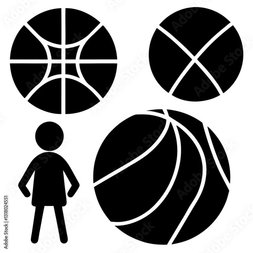 Community Service Camp Icons Set for Volunteer Projects