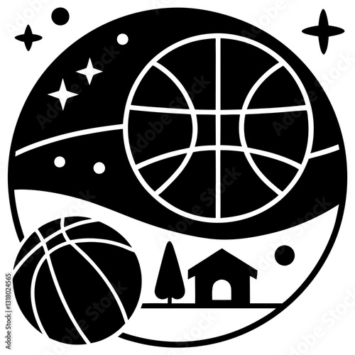 Community Service Camp Icons Set for Volunteer Projects