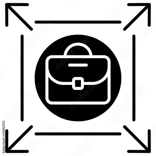 Business scaling icon