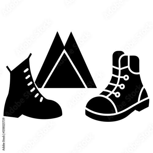 Community Service Camp Icons Set for Volunteer Projects