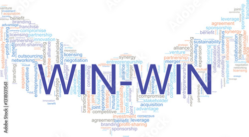 A corporate-themed typographic art design