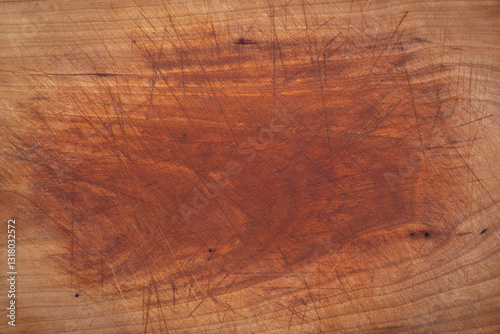 Old wooden chopping board texture background. Wooden chopping board with traces of use. old wood background