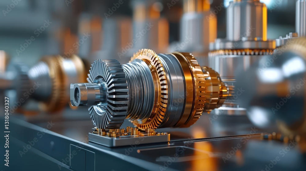Naklejka premium Precision manufacturing of energyefficient industrial turbines