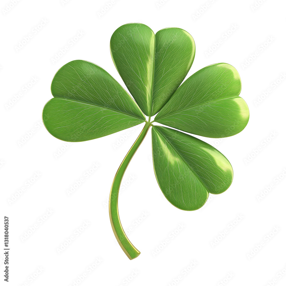 four leaf clover on transparent background