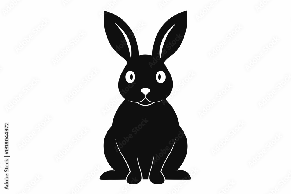 Obraz premium easter bunny silhouette