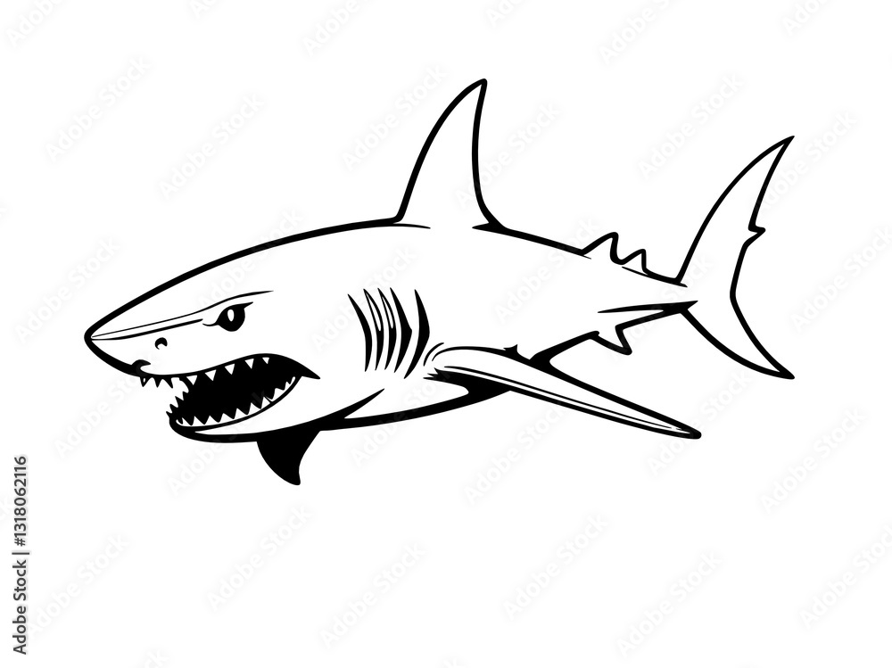 Obraz premium a shark with a sharp teeth