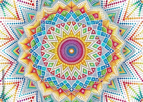 Dynamic colorful lines;  a striking geometric background with space for text.