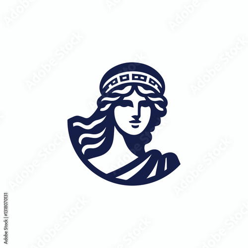 Ancient greek lady logo