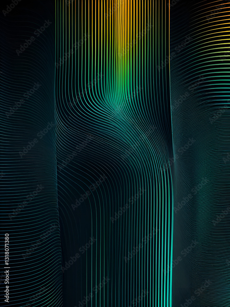 Abstract art geometric background with vertical lines. Optical illusion with waves and transition. Abstract art geometric background with vertical lines. Optical illusion with waves and transition.
